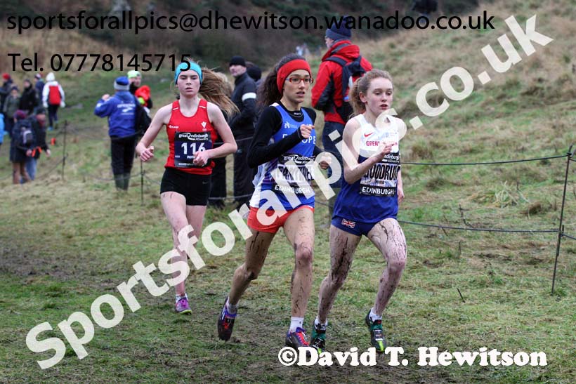 Junior womens Great Edinburgh Cross Country. Photo: David T. Hewitson/Sports for All Pics